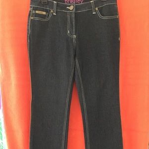 Blue Bradley by Bradley Bayou Designer Jean with Zipper Trim NWOT